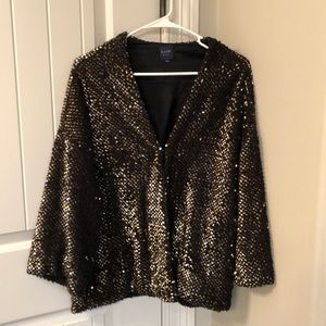 Kaari brand sequined swing coat.
